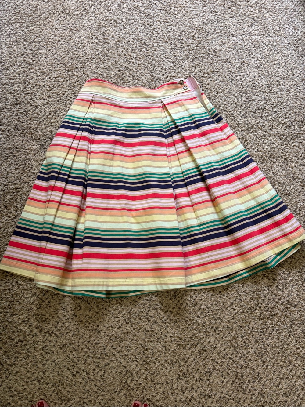 Halogen Striped Multicolor A-Line Skirt - Women's